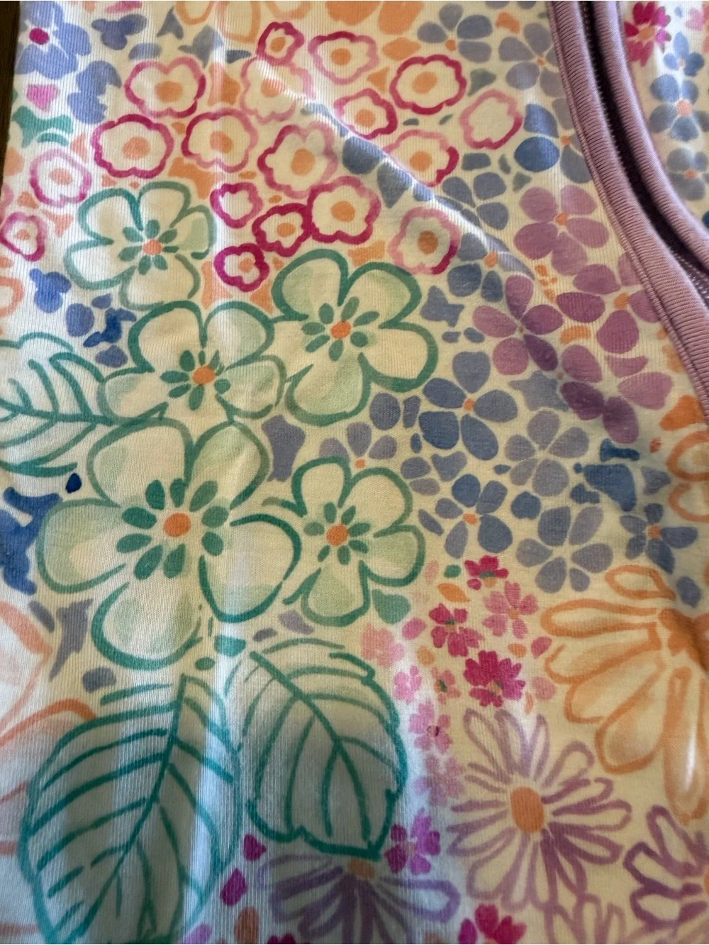 Little Sleepies doodle blooms shorty